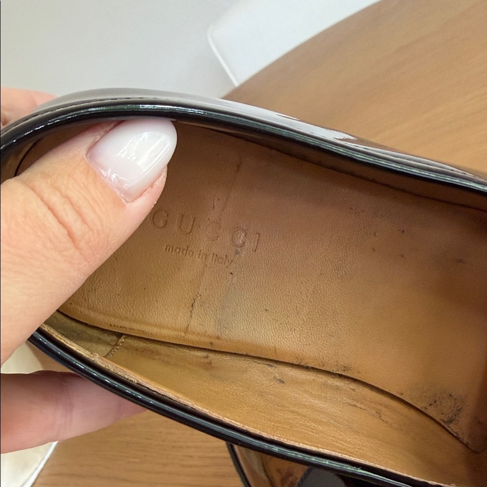 Gucci Jordaan Horsebit patent leather loafers women’s  39.5 or 9.5 - Picture 13 of 14